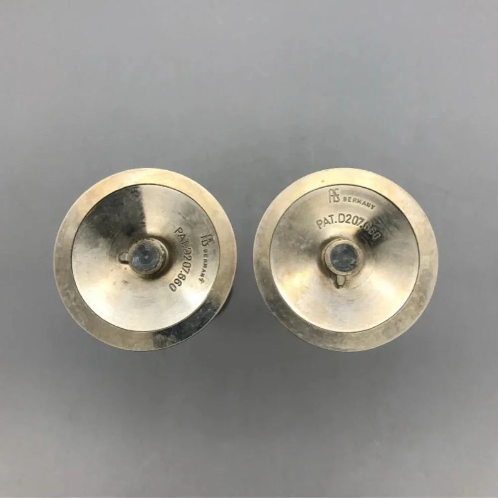 Antique German Pewter Candlestick Holders - Set of 2 - Made in Soumgen Germany